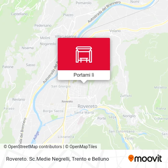 Mappa Rovereto. Sc.Medie Negrelli