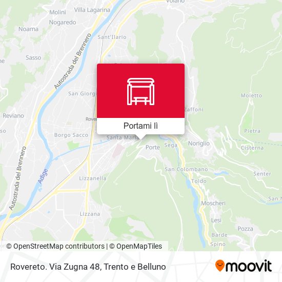 Mappa Rovereto. Via Zugna 48