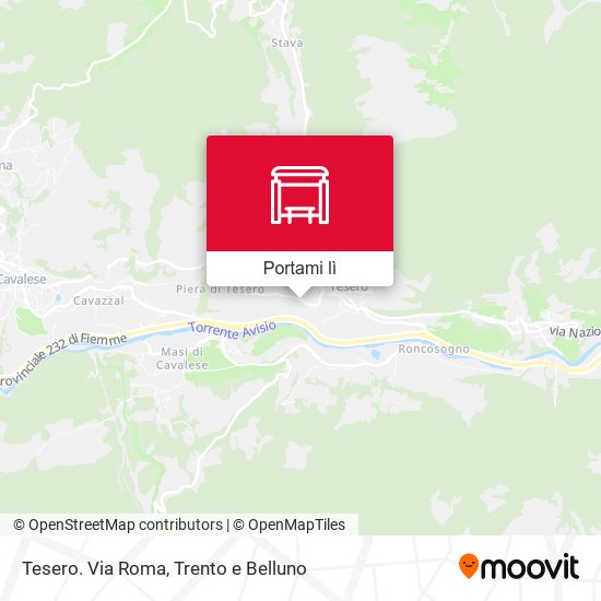Mappa Tesero. Via Roma