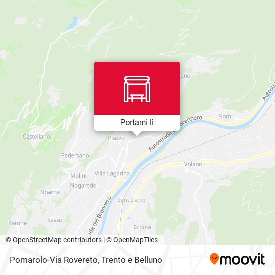 Mappa Pomarolo-Via Rovereto