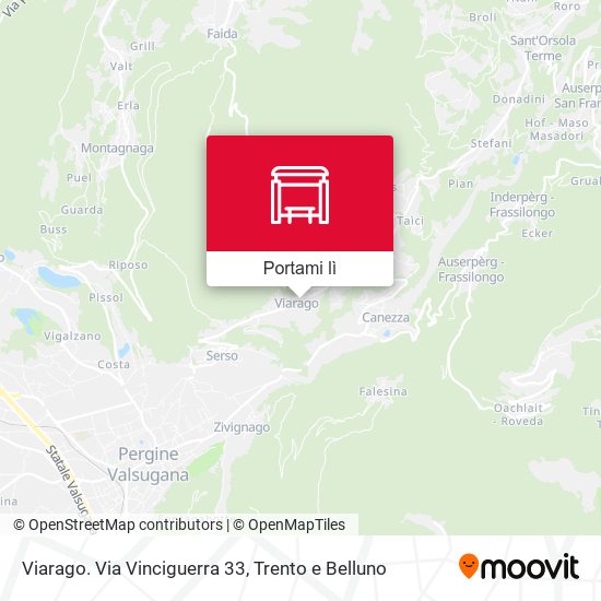 Mappa Viarago. Via Vinciguerra 33