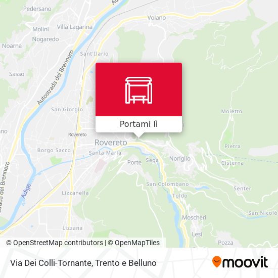 Mappa Via Dei Colli-Tornante