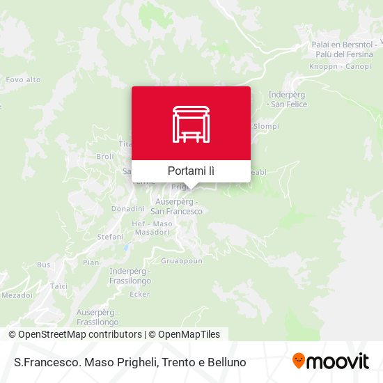 Mappa S.Francesco. Maso Prigheli