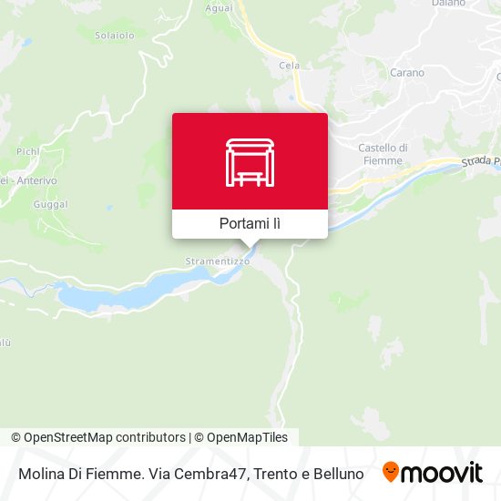 Mappa Molina Di Fiemme. Via Cembra47
