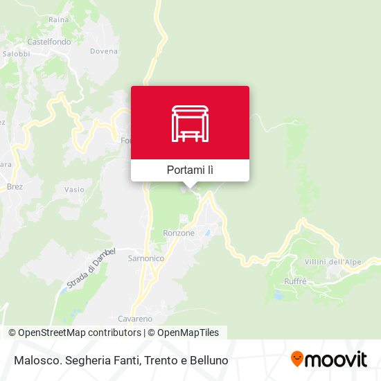 Mappa Malosco. Segheria Fanti