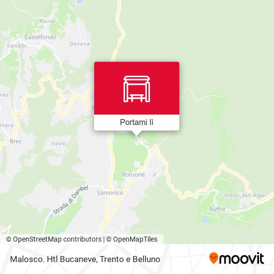 Mappa Malosco. Htl Bucaneve