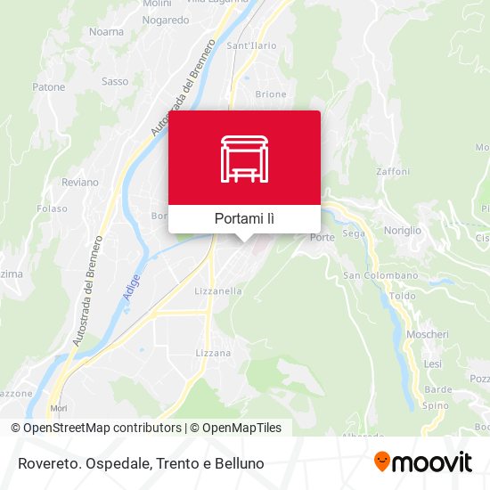 Mappa Rovereto. Ospedale