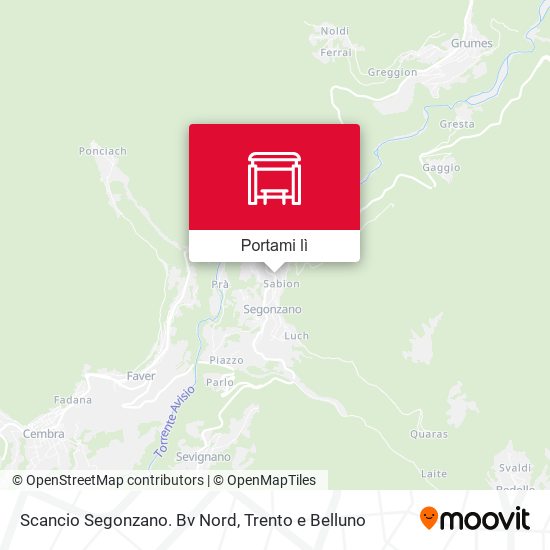 Mappa Scancio Segonzano. Bv Nord