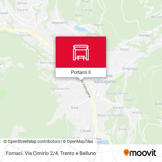 Mappa Fornaci. Via Cimirlo 2/4
