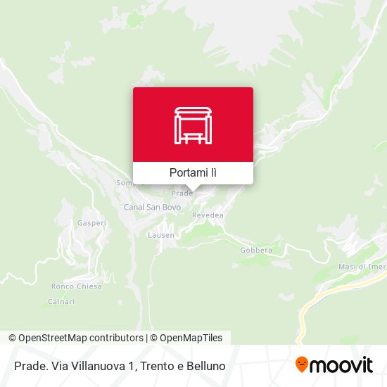 Mappa Prade. Via Villanuova 1