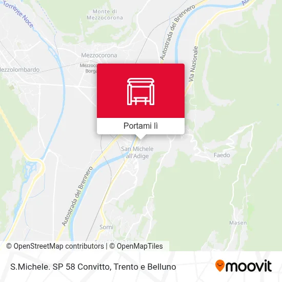 Mappa S.Michele. SP 58 Convitto