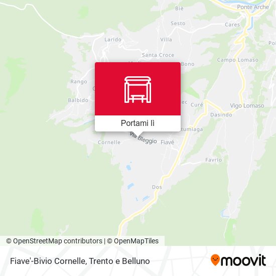 Mappa Fiave'-Bivio Cornelle