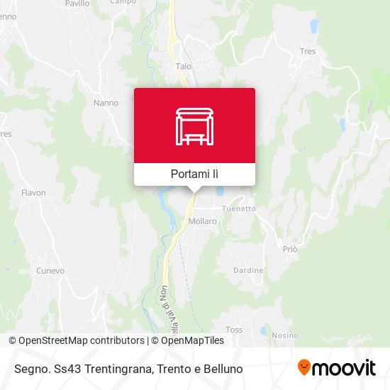 Mappa Segno. Ss43 Trentingrana