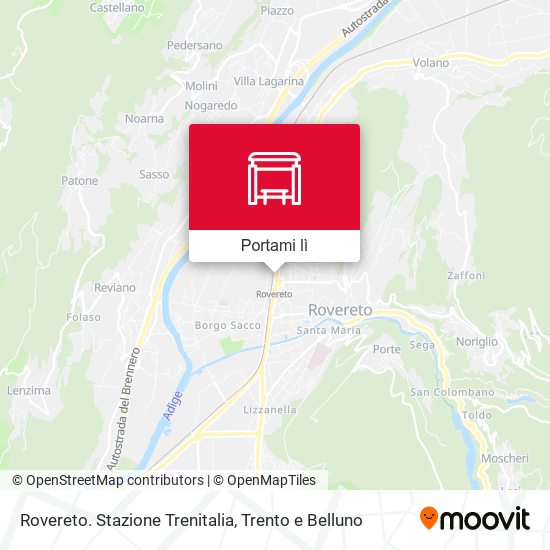 Mappa Rovereto. Stazione Trenitalia