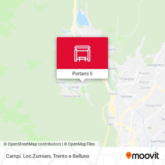 Mappa Campi. Loc.Zumiani