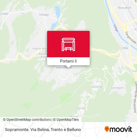 Mappa Sopramonte. Via Belina