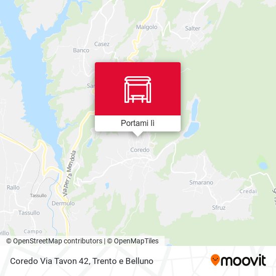Mappa Coredo Via Tavon 42