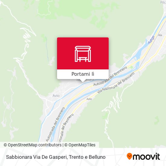 Mappa Sabbionara Via De Gasperi