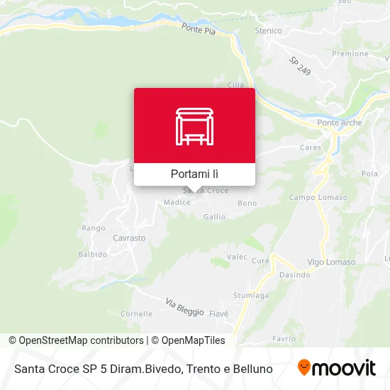 Mappa Santa Croce SP 5 Diram.Bivedo