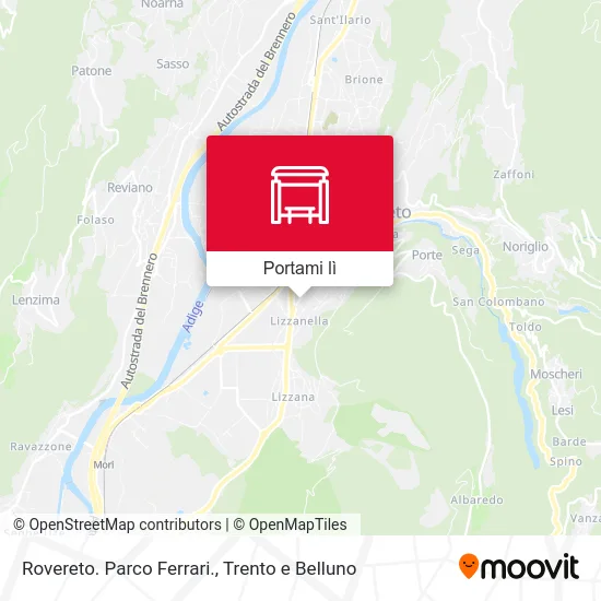 Mappa Rovereto. Parco Ferrari.