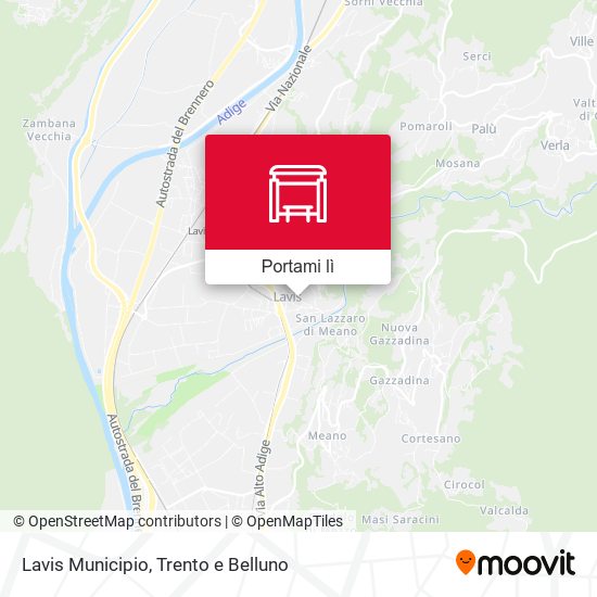 Mappa Lavis Municipio