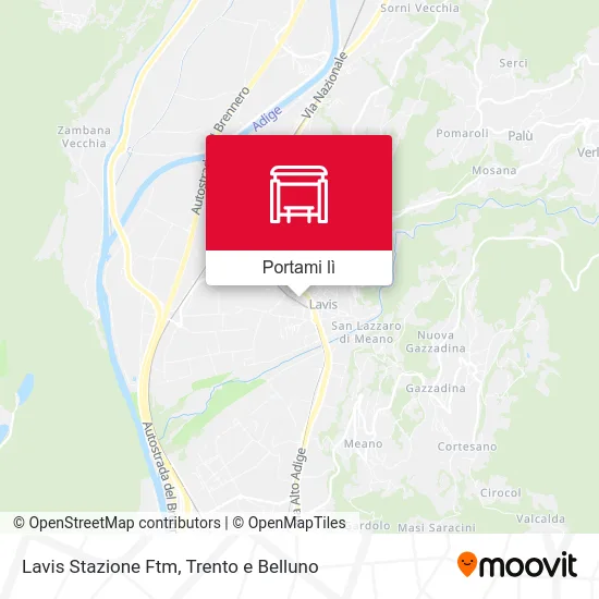 Mappa Lavis Stazione Ftm