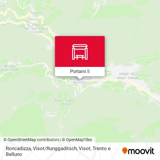 Mappa Roncadizza, Visot / Runggaditsch, Visot