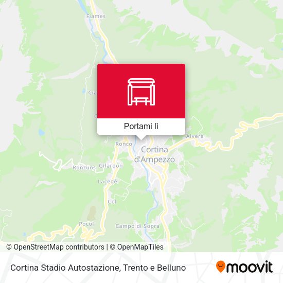 Mappa Cortina Stadio Autostazione