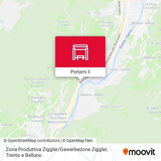 Mappa Zona Produttiva Ziggler / Gewerbezone Ziggler