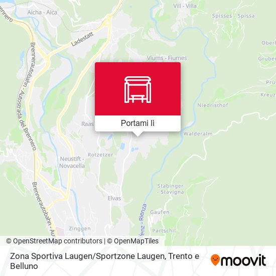 Mappa Zona Sportiva Laugen / Sportzone Laugen