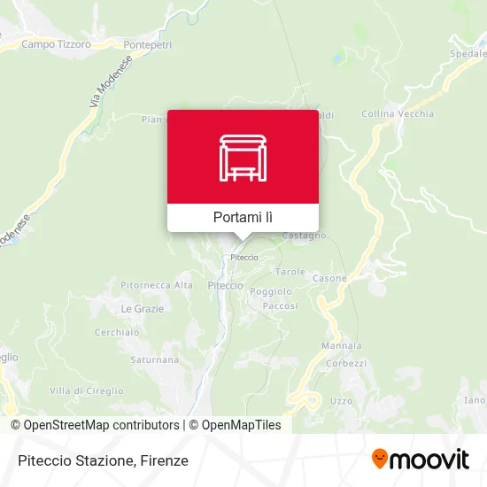 Mappa Piteccio Stazione
