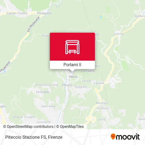 Mappa Piteccio Stazione FS