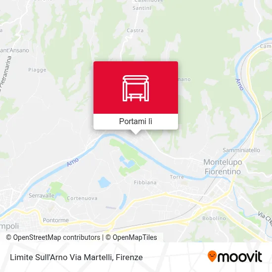 Mappa Limite Sull'Arno Via Martelli