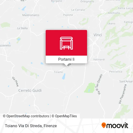 Mappa Toiano Via Di Streda
