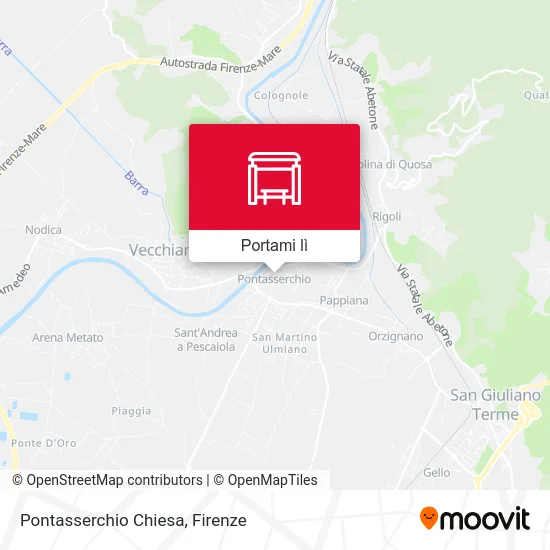 Mappa Pontasserchio Chiesa