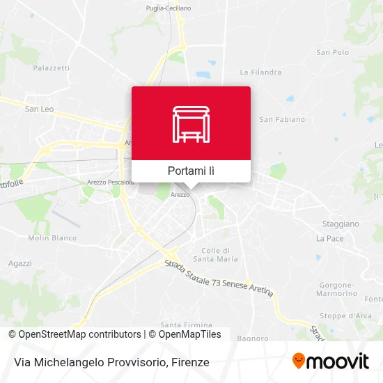 Mappa Via Michelangelo Provvisorio