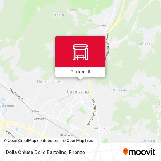 Mappa Della Chiusa Delle Bartoline
