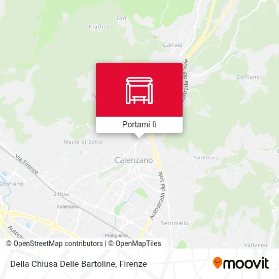 Mappa Della Chiusa Delle Bartoline