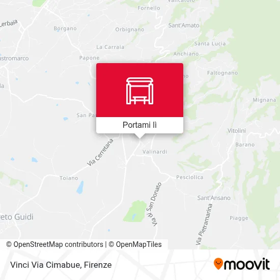 Mappa Vinci Via Cimabue