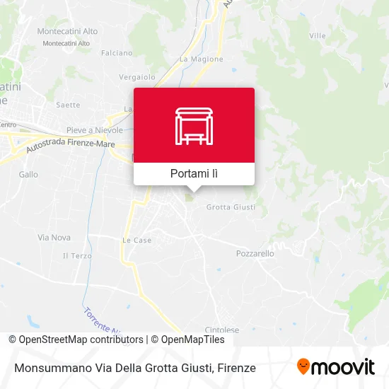 Mappa Monsummano Via Della Grotta Giusti
