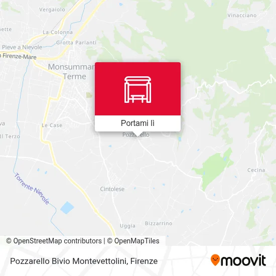 Mappa Pozzarello Bivio Montevettolini