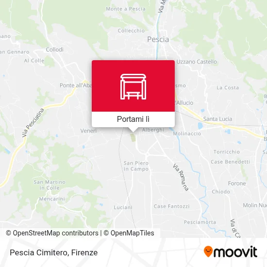 Mappa Pescia Cimitero