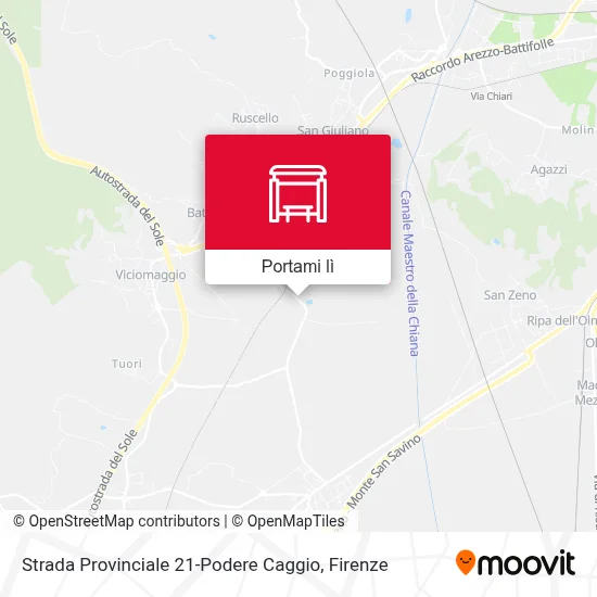 Mappa Strada Provinciale 21-Podere Caggio