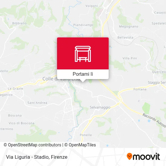 Mappa Via Liguria - Stadio