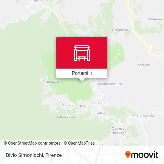 Mappa Bivio Simonicchi