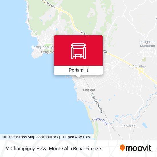 Mappa V. Champigny,  P.Zza Monte Alla Rena