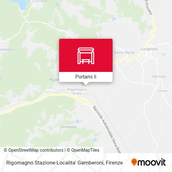 Mappa Rigomagno Stazione-Localita' Gamberoni