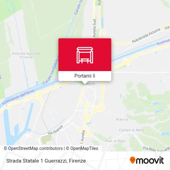Mappa Strada Statale 1 Guerrazzi