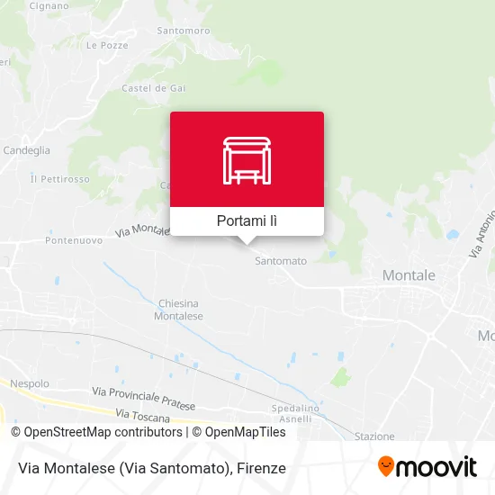 Mappa Via Montalese (Via Santomato)