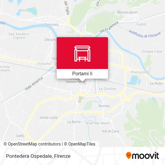 Mappa Pontedera Ospedale